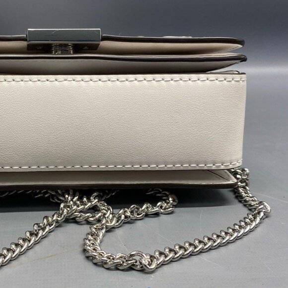 Michael Kors Clutch Crossbody Bag Purse Jade Medium Gusset Embroidered Leather - Picture 8 of 16